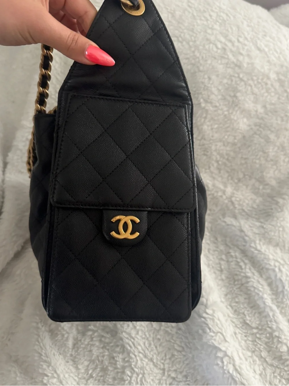 Chanel Black small 25 with GHW